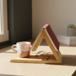Wooden Triangle Book Holder | Premium Wooden Book Stand