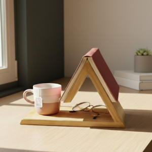 Wooden Triangle Book Holder | Premium Wooden Book Stand